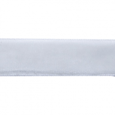 Лента бархатная нейлон, шир.12 мм, (упак. 45,7м), цв.01-белый - купить в Благовещенске. Цена: 457.61 руб.