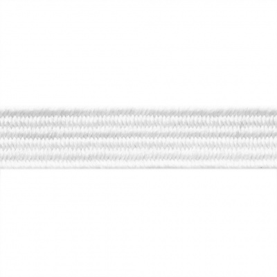 Резиновые нити с текстильным покрытием, шир. 6 мм (182 м/уп), цв.-белый - купить в Благовещенске. Цена: 705.59 руб.