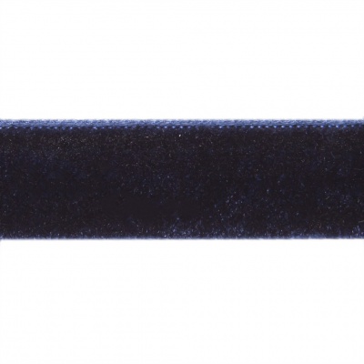 Лента бархатная нейлон, шир.12 мм, (упак. 45,7м), цв.180-т.синий - купить в Благовещенске. Цена: 411.60 руб.