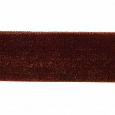 Лента бархатная нейлон, шир.25 мм, (упак. 45,7м), цв.120-шоколад - купить в Благовещенске. Цена: 981.09 руб.