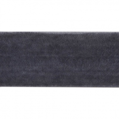 Лента бархатная нейлон, шир.25 мм, (упак. 45,7м), цв.189-т.серый - купить в Благовещенске. Цена: 981.09 руб.