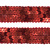 Тесьма с пайетками 3, шир. 20 мм/уп. 25+/-1 м, цвет красный - купить в Благовещенске. Цена: 778.19 руб.