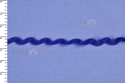 Тесьма плетеная "Вьюнчик"/синий - купить в Благовещенске. Цена: 40.72 руб.