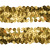 Тесьма с пайетками D16, шир. 30 мм/уп. 25+/-1 м, цвет золото - купить в Благовещенске. Цена: 1 087.39 руб.