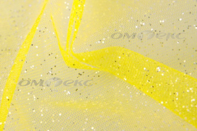 Сетка Глиттер, 40 гр/м2, шир.160см, цвет жёлтый - купить в Благовещенске. Цена 163.01 руб.