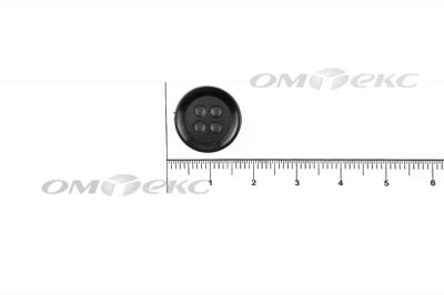 51400/15 мм (4 пр) черные пуговицы - купить в Благовещенске. Цена: 0.67 руб.
