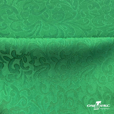 Ткань жаккард королевский, 100% полиэстр 180 г/м 2, шир.150 см, цв-зеленый - купить в Благовещенске. Цена 293.39 руб.