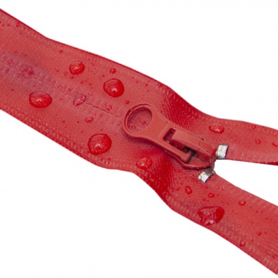 Молния водонепроницаемая PVC Т-7, 20 см, неразъемная, цвет (820)-красный - купить в Благовещенске. Цена: 21.56 руб.