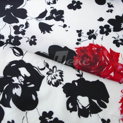 Плательная ткань "Фламенко" 22.1, 80 гр/м2, шир.150 см, принт растительный - купить в Благовещенске. Цена 239.03 руб.