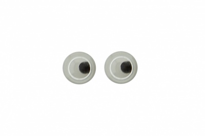 Глазки для игрушек, круглые, с бегающими зрачками, 3 мм/упак.100+/-5 шт, цв. -черно-белые - купить в Благовещенске. Цена: 25.40 руб.