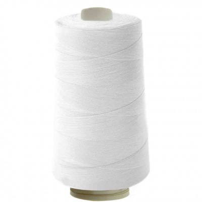 Швейные нитки (армированные) 28S/2, нам. 2 500 м, цвет белый - купить в Благовещенске. Цена: 148.95 руб.