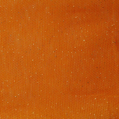 Сетка Глиттер, 24 г/м2, шир.145 см., оранжевый - купить в Благовещенске. Цена 117.24 руб.