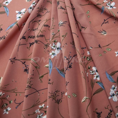 Плательная ткань "Фламенко" 2.1, 80 гр/м2, шир.150 см, принт растительный - купить в Благовещенске. Цена 311.05 руб.
