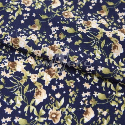 Плательная ткань "Фламенко" 1.1, 80 гр/м2, шир.150 см, принт растительный - купить в Благовещенске. Цена 241.49 руб.