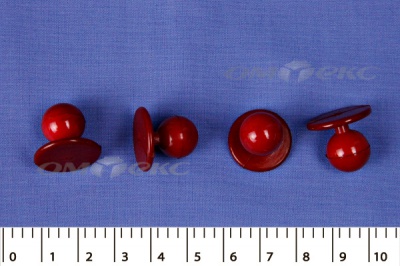 Пуговица поварская "Пукля", 10 мм, цвет красный - купить в Благовещенске. Цена: 2.28 руб.