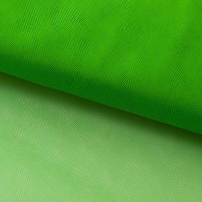 Фатин матовый 16-146, 12 гр/м2, шир.300см, цвет зелёный - купить в Благовещенске. Цена 113.85 руб.