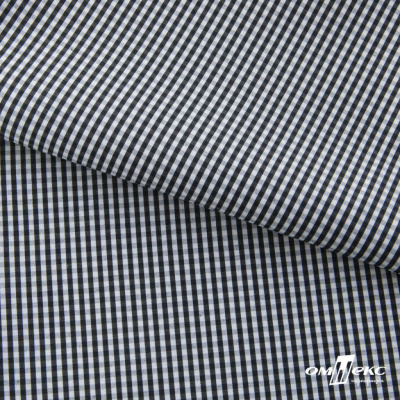 Ткань сорочечная Клетка Виши, 115 г/м2, 58% пэ,42% хл, шир.150 см, цв.6-черный, (арт.111) - купить в Благовещенске. Цена 309.82 руб.