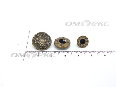 Кнопки металл 15 мм альфа антик с рис.№3  - купить в Благовещенске. Цена: 2.90 руб.