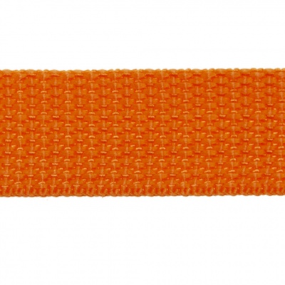 Стропа текстильная, шир. 25 мм (в нам. 50+/-1 ярд), цвет оранжевый - купить в Благовещенске. Цена: 409.94 руб.