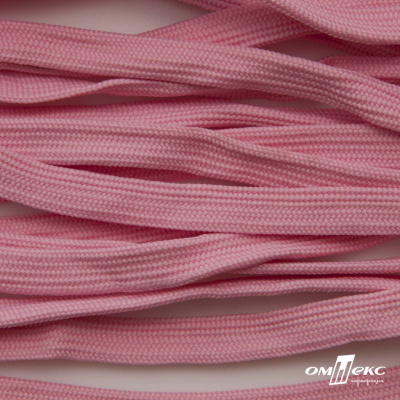 Шнур плетеный (плоский) d-12 мм, (уп.90+/-1м), 100% полиэстер, цв.256 - розовый - купить в Благовещенске. Цена: 8.62 руб.