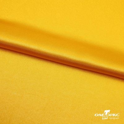 Поли креп-сатин 13-0859, 125 (+/-5) гр/м2, шир.150см, цвет жёлтый - купить в Благовещенске. Цена 155.57 руб.