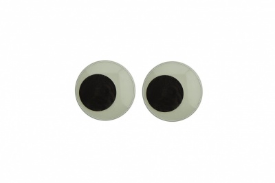 Глазки для игрушек, круглые, с бегающими зрачками, 10 мм/упак.50+/-2 шт, цв. -черно-белые - купить в Благовещенске. Цена: 35.20 руб.