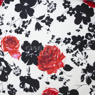 Плательная ткань "Фламенко" 22.1, 80 гр/м2, шир.150 см, принт растительный - купить в Благовещенске. Цена 239.03 руб.