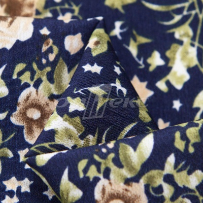 Плательная ткань "Фламенко" 1.1, 80 гр/м2, шир.150 см, принт растительный - купить в Благовещенске. Цена 241.49 руб.