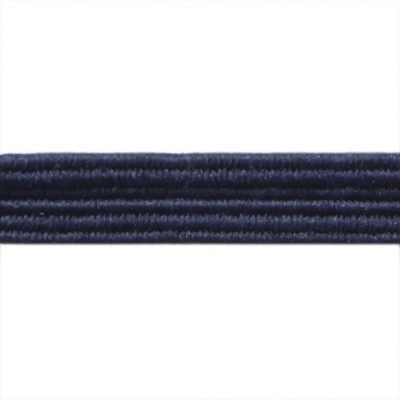 Резиновые нити с текстильным покрытием, шир. 6 мм ( упак.30 м/уп), цв.- 117-т.синий - купить в Благовещенске. Цена: 152.05 руб.