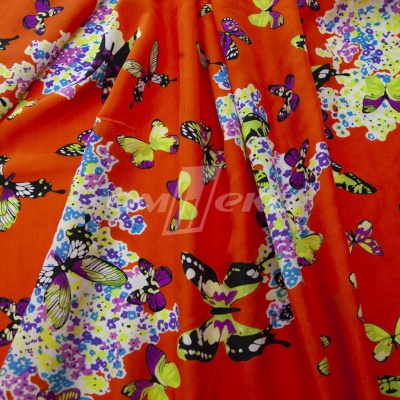 Плательная ткань "Софи" 7.1, 75 гр/м2, шир.150 см, принт бабочки - купить в Благовещенске. Цена 241.49 руб.