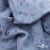 Ткань Муслин принт, 100% хлопок, 125 гр/м2, шир. 140 см, #2308 цв. 69 серо-голубой с цветком - купить в Благовещенске. Цена 413.11 руб.