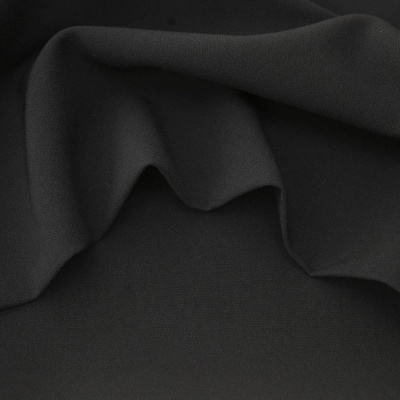 Костюмная ткань "Элис", 220 гр/м2, шир.150 см, цвет чёрный - купить в Благовещенске. Цена 308 руб.