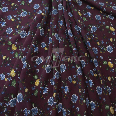 Плательная ткань "Фламенко" 4.1, 80 гр/м2, шир.150 см, принт растительный - купить в Благовещенске. Цена 259.21 руб.