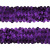 Тесьма с пайетками 12, шир. 30 мм/уп. 25+/-1 м, цвет фиолет - купить в Благовещенске. Цена: 1 098.48 руб.
