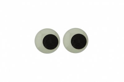 Глазки для игрушек, круглые, с бегающими зрачками, 8 мм/упак.100+/-2 шт, цв. -черно-белые - купить в Благовещенске. Цена: 28.86 руб.
