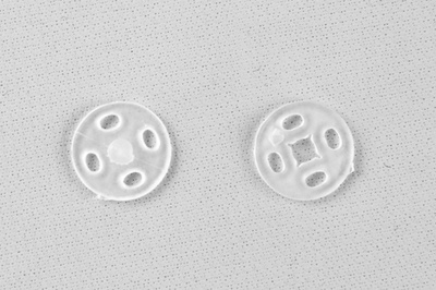 Кнопки пришивные пластиковые 10 мм, блистер 24шт, цв.-прозрачные - купить в Благовещенске. Цена: 48.41 руб.