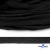 Шнур плетеный d-8 мм плоский, 70% хлопок 30% полиэстер, уп.85+/-1 м, цв.- чёрный - купить в Благовещенске. Цена: 735 руб.