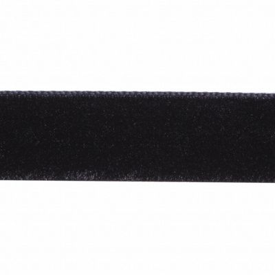 Лента бархатная нейлон, шир.12 мм, (упак. 45,7м), цв.03-черный - купить в Благовещенске. Цена: 448.27 руб.