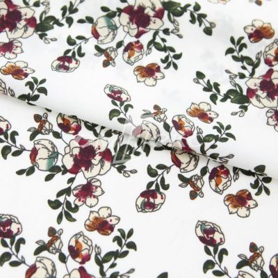 Плательная ткань "Фламенко" 23.1, 80 гр/м2, шир.150 см, принт растительный - купить в Благовещенске. Цена 264.56 руб.