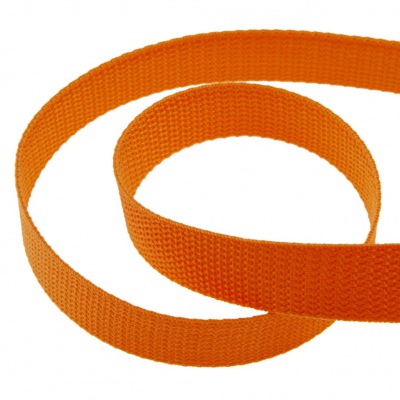 Стропа текстильная, шир. 25 мм (в нам. 50+/-1 ярд), цвет оранжевый - купить в Благовещенске. Цена: 409.94 руб.