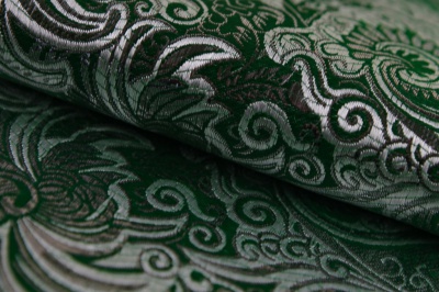 Ткань костюмная жаккард, 135 гр/м2, шир.150см, цвет зелёный№4 - купить в Благовещенске. Цена 441.94 руб.