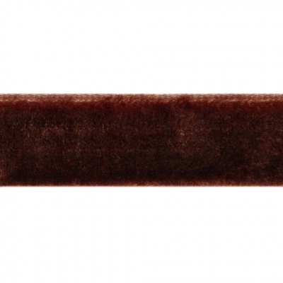 Лента бархатная нейлон, шир.12 мм, (упак. 45,7м), цв.120-шоколад - купить в Благовещенске. Цена: 396 руб.