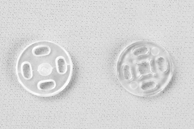 Кнопки пришивные пластиковые 11,5 мм, блистер 24шт, цв.-прозрачные - купить в Благовещенске. Цена: 59.44 руб.