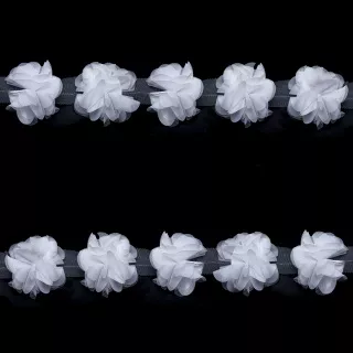 Тесьма плетеная рюш белый (1)